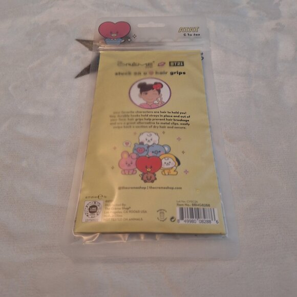 New In Package The Creme Shop x BT21 Stuck On U Tata V 2 Hair‎ Grips Set Red - Picture 5 of 8